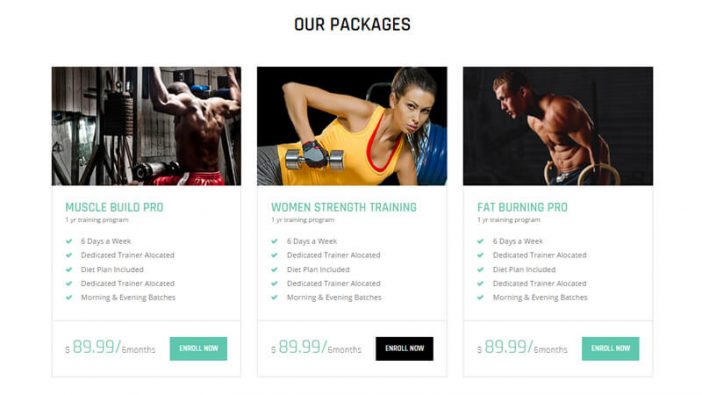 Fitness - Gym, Fitness and Sports Club Responsive HTML Template ...